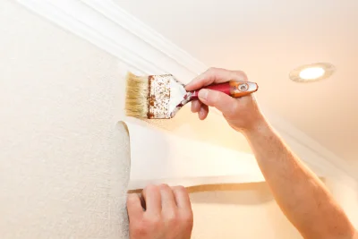 Pose de papier peint à Blussangeaux — revêtements muraux et toiles de verre